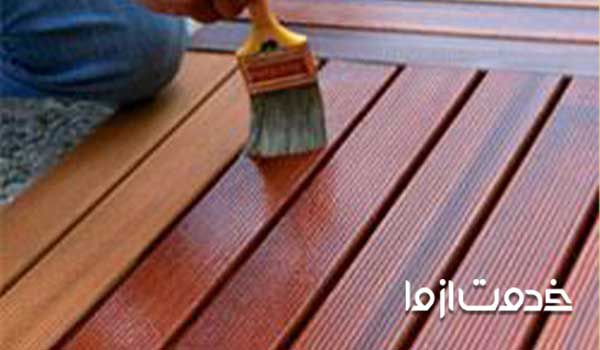 شاپان کاری چوب با قلم مو 